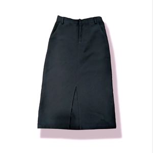 Black Midi Skirt with Front Slit Size XS/S